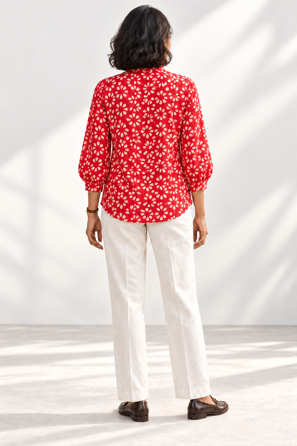 Scarlet Daisy Shirt - back view