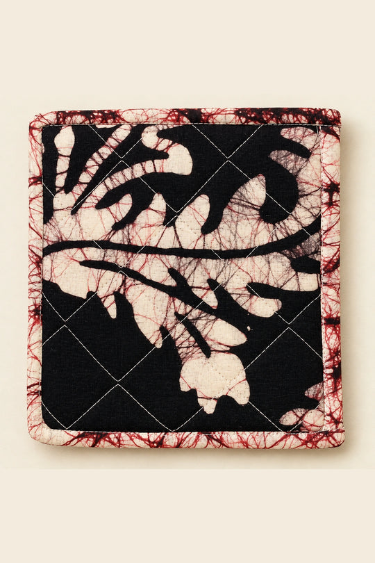 Coin Pouch in Black Blush Leaf print – back view | Shades of You, detail