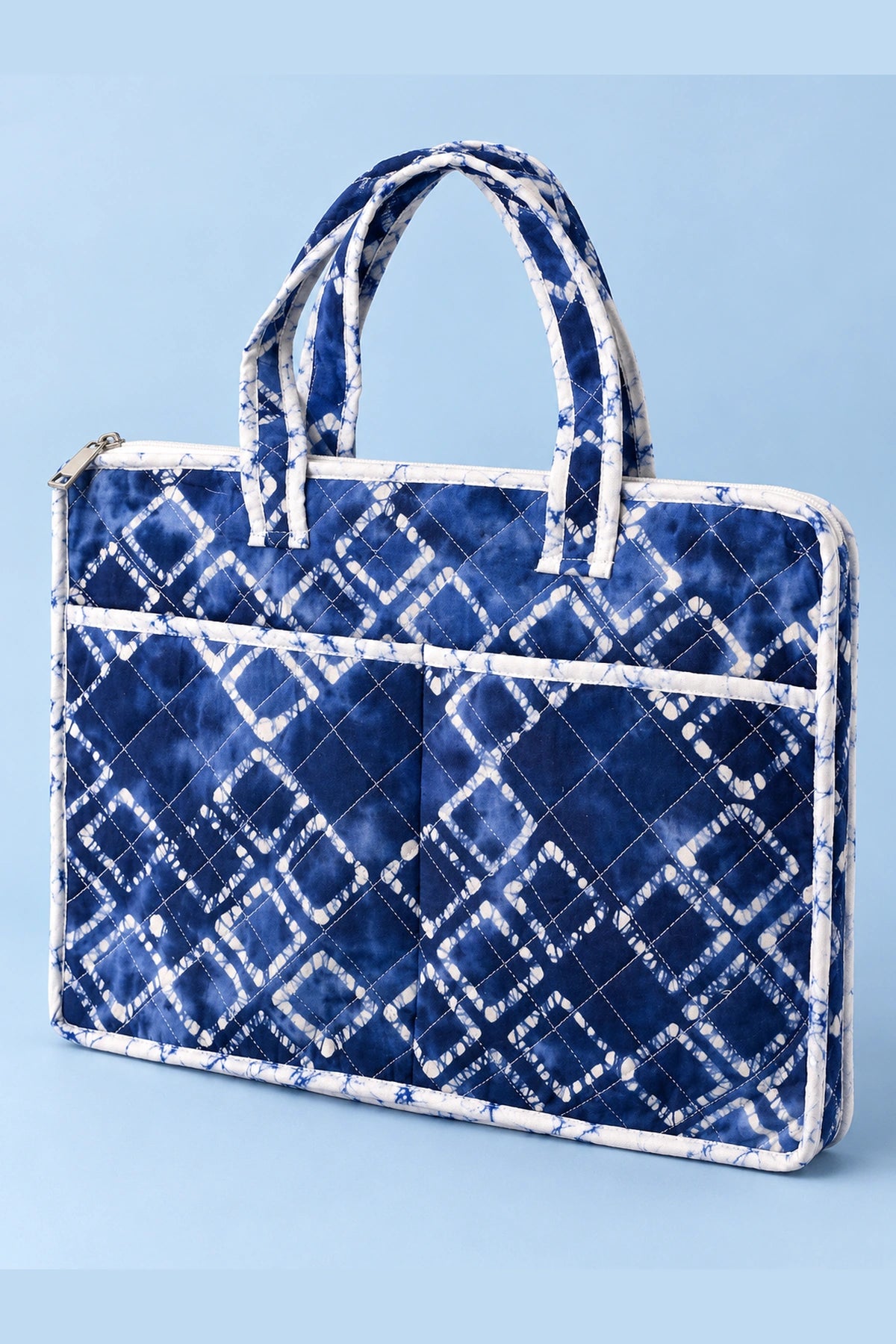 The Work Set in Blue Shibori Check