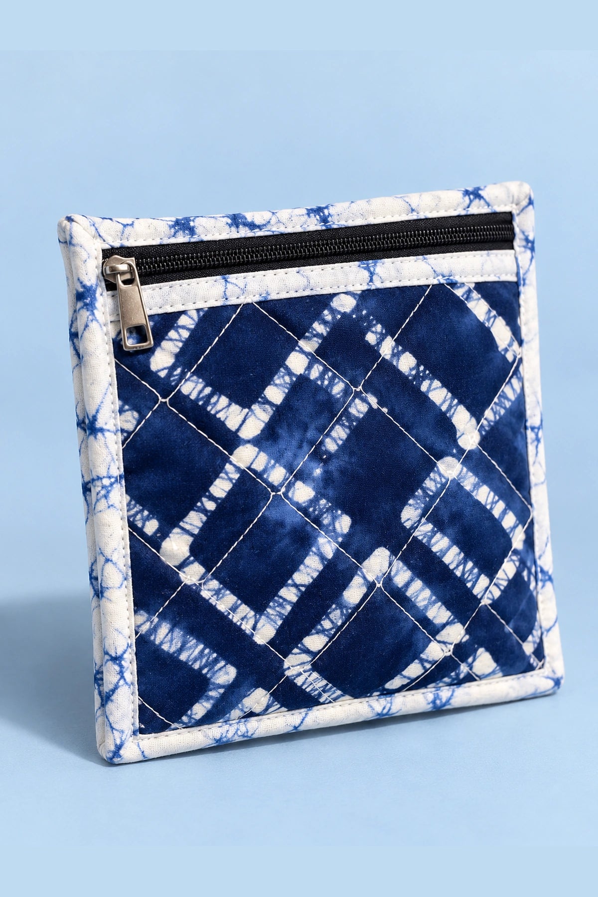 The Little Gift in Blue Shibori Check