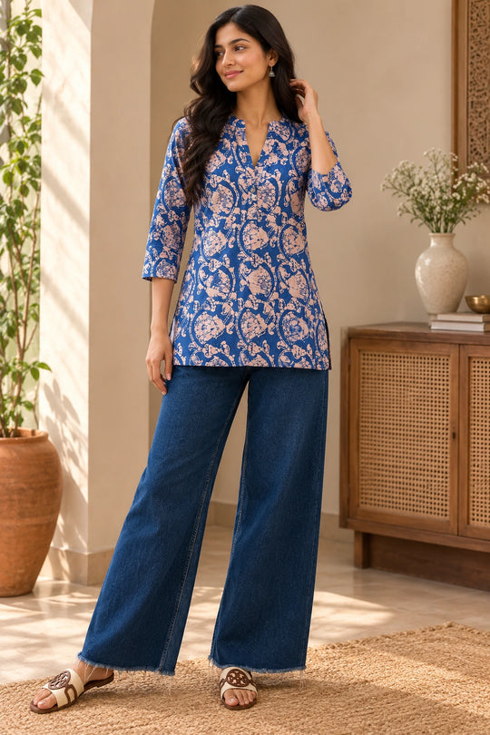 Sky Haze Dual Tone Tunic, detail