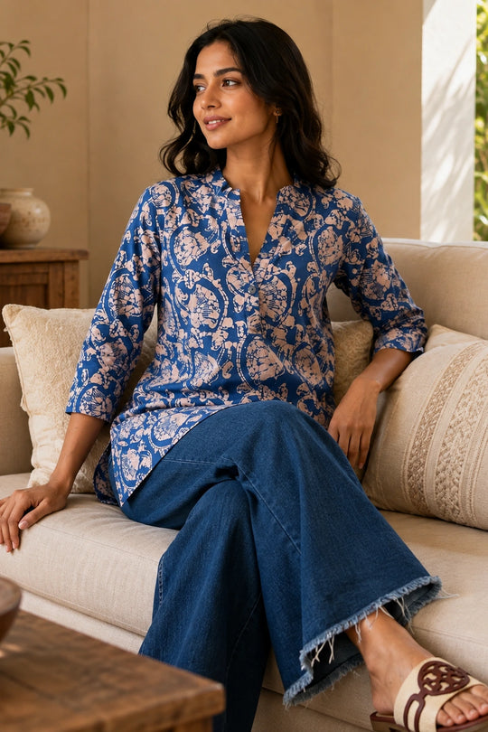 Sky Haze Dual Tone Tunic