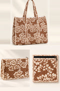 Brown White Floral Everyday Set
