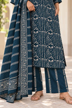 Batik Crazy In Love Suit Set - Rama Green – palazzo and dupatta detail | handcrafted batik ethnic wear for women | Shades of You