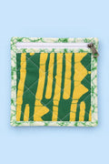 Green Mustard Stripe Coin Pouch