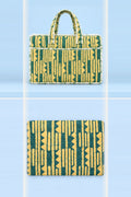 Green Mustard Stripe Work Set