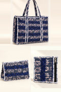 Indigo Ikat Stripe Everyday Set
