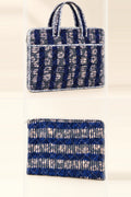 Indigo Ikat Stripe