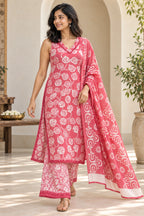 Rani Van Batik Suit Set – movement shot | handcrafted batik ethnic wear for women | Shades of You