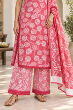 Rani Van Batik Suit Set – hem and palazzo detail | handcrafted batik ethnic wear for women | Shades of You