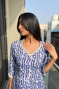 Noor Royal Blue Batik Suit Set