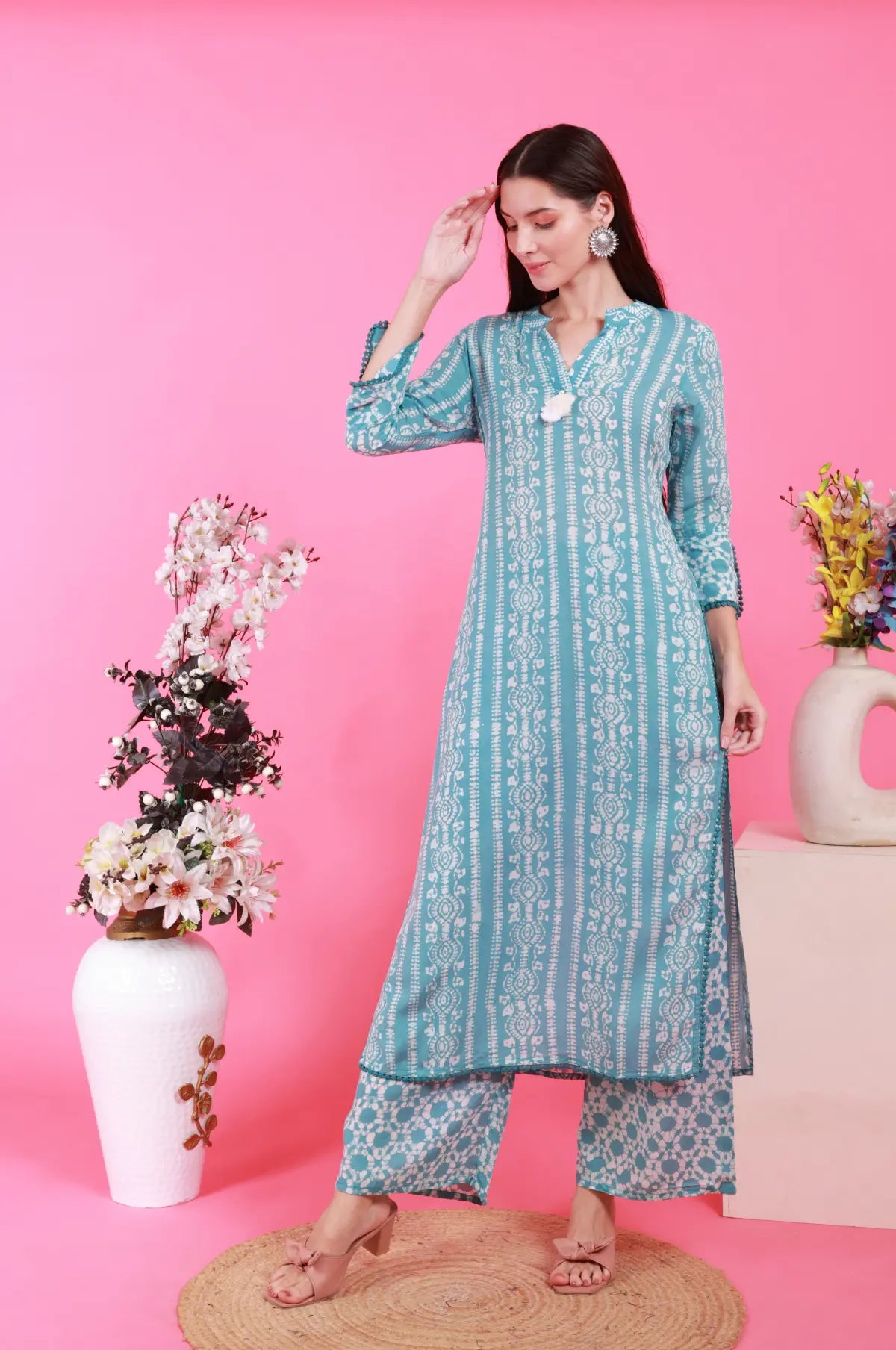 Batik Crazy In Love Suit Set - Blue