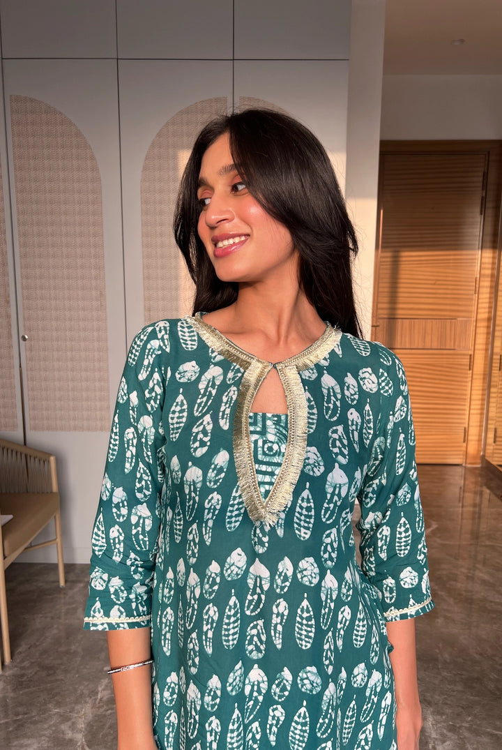 The Olive Leaf Batik Suit Set