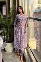 Batik Crazy In Love Suit Set - Wine