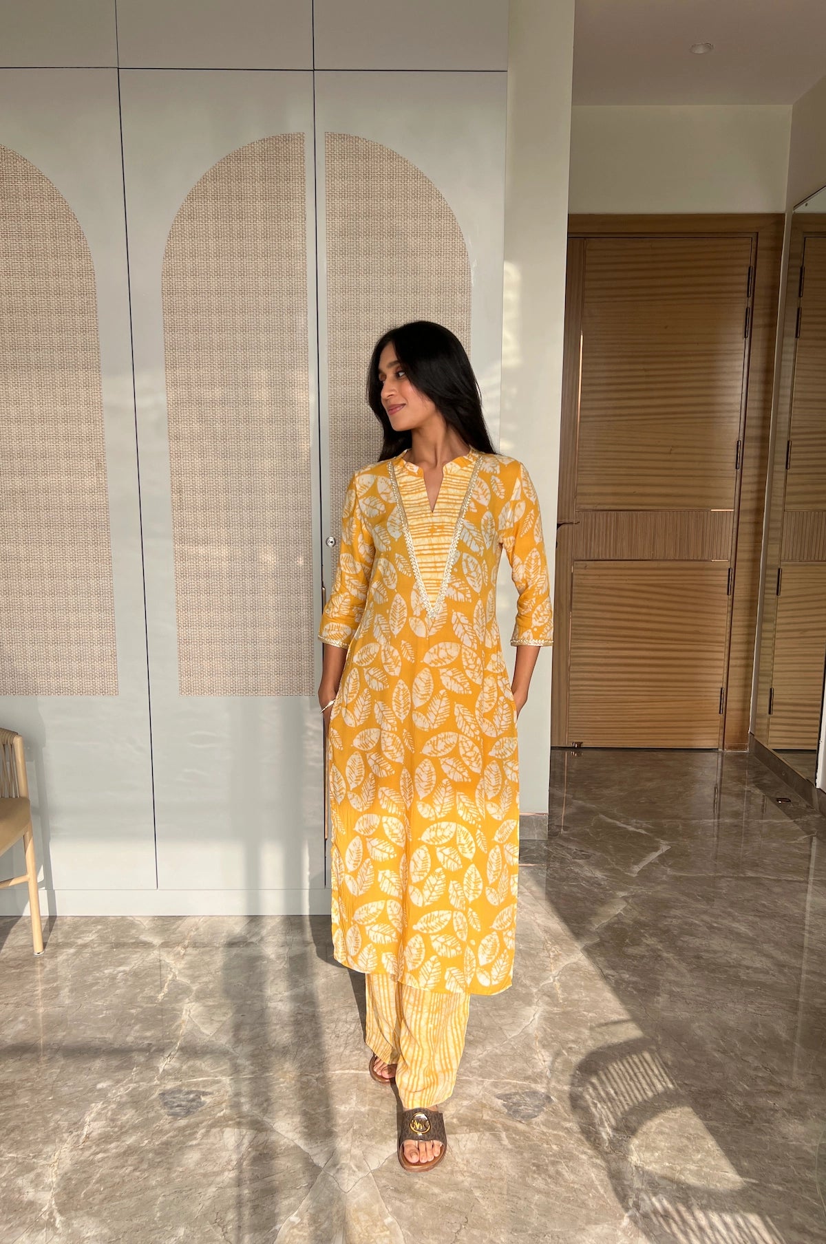 Golden Loom Batik Suit Set