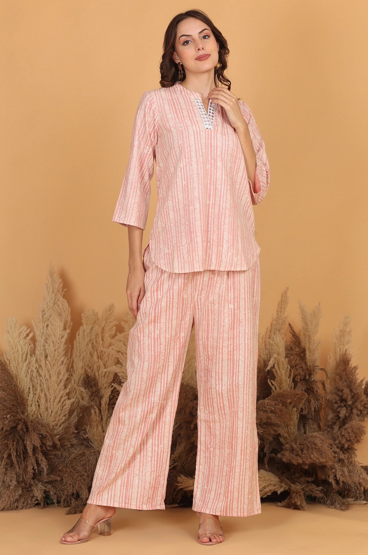 Batik Silver Stripe Co-Ord Set