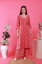 Batik Crimson Co-Ord Set