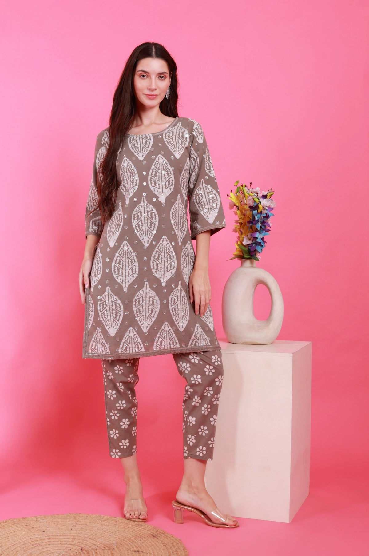 Batik Silver Petal Co-Ord Set