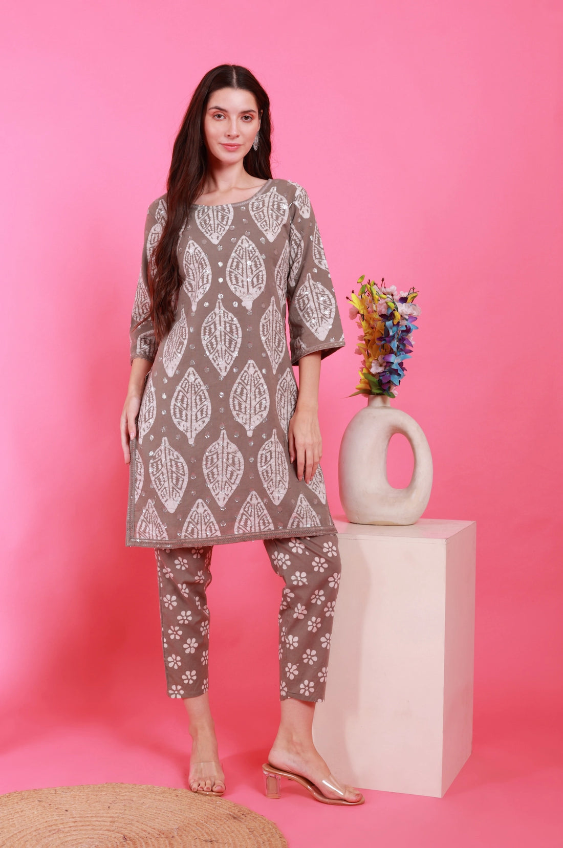 Batik Silver Petal Co-Ord Set