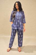 Batik Twilight Co-Ord Set - Navy