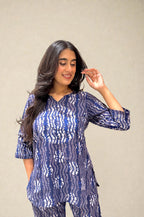 Batik Twilight Co-Ord Set - Navy