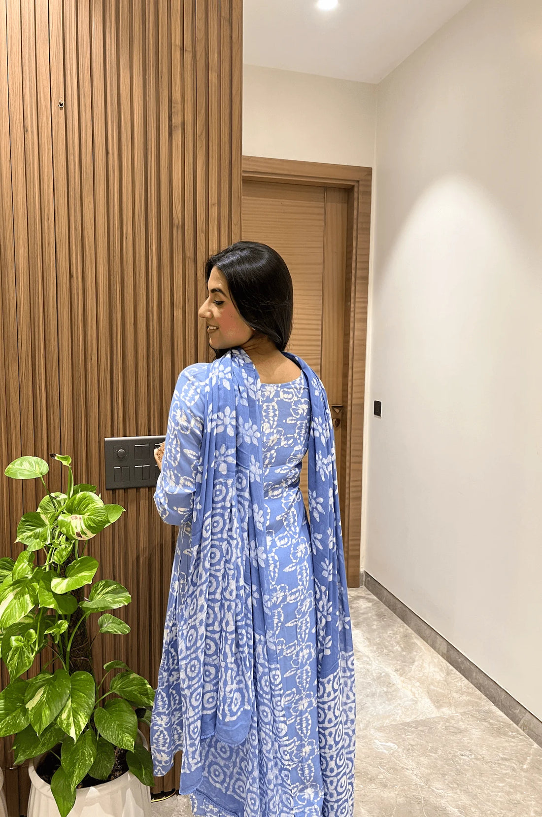 Blue Frost Batik Suit Set