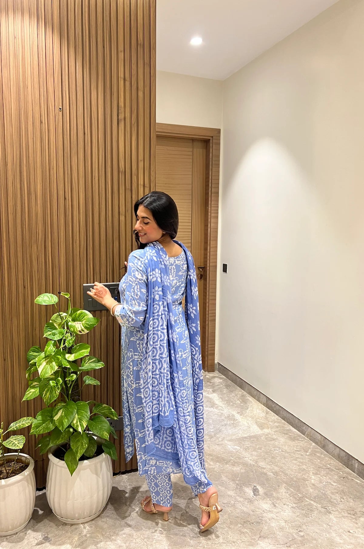 Blue Frost Batik Suit Set