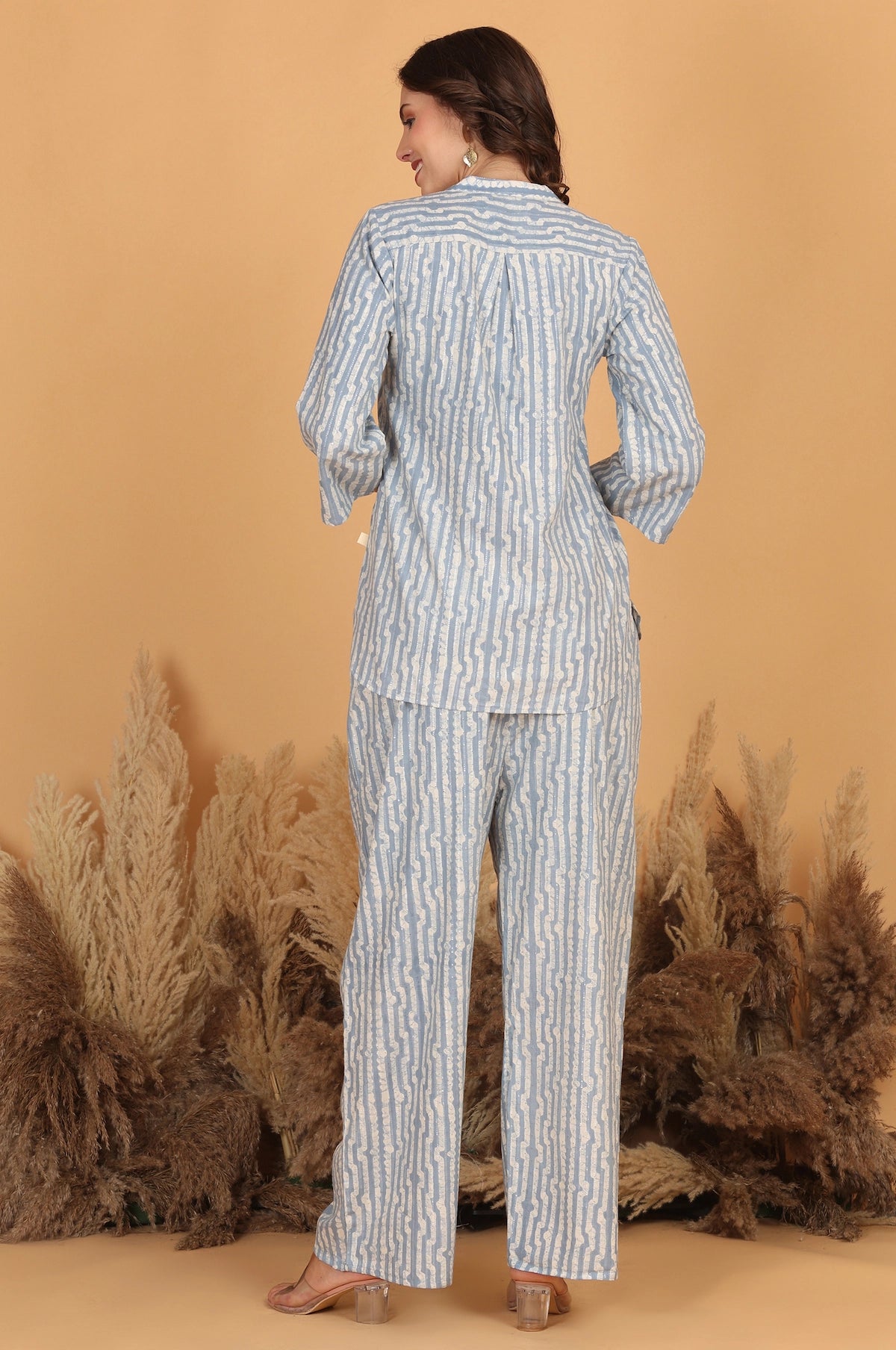 Batik Silver Stripe Co-Ord Set