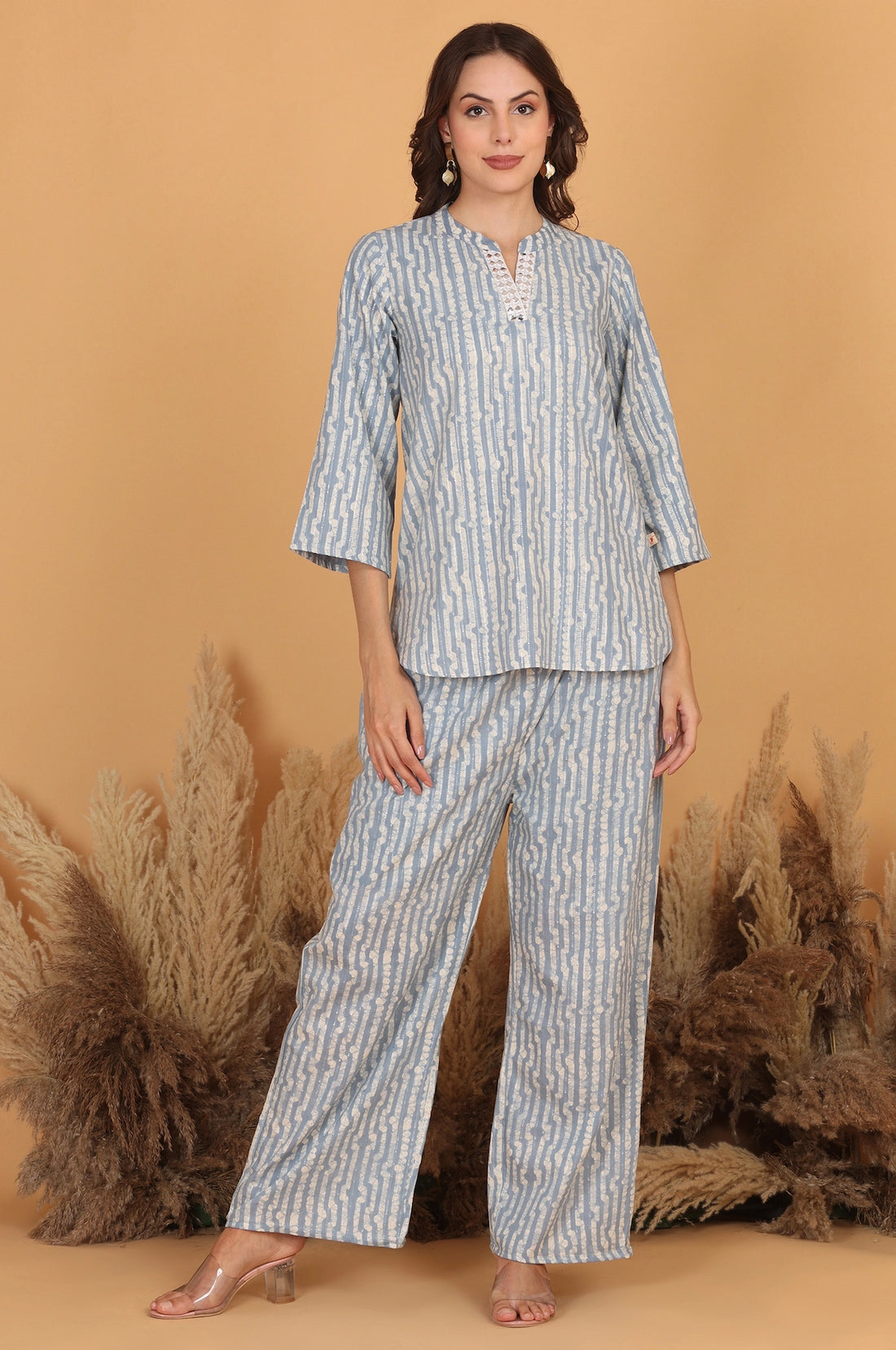 Batik Silver Stripe Co-Ord Set