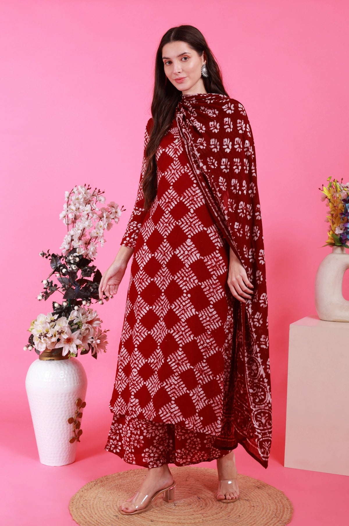 Batik Nayra Suit Set – detail shot | handcrafted batik ethnic wear for women | Shades of You