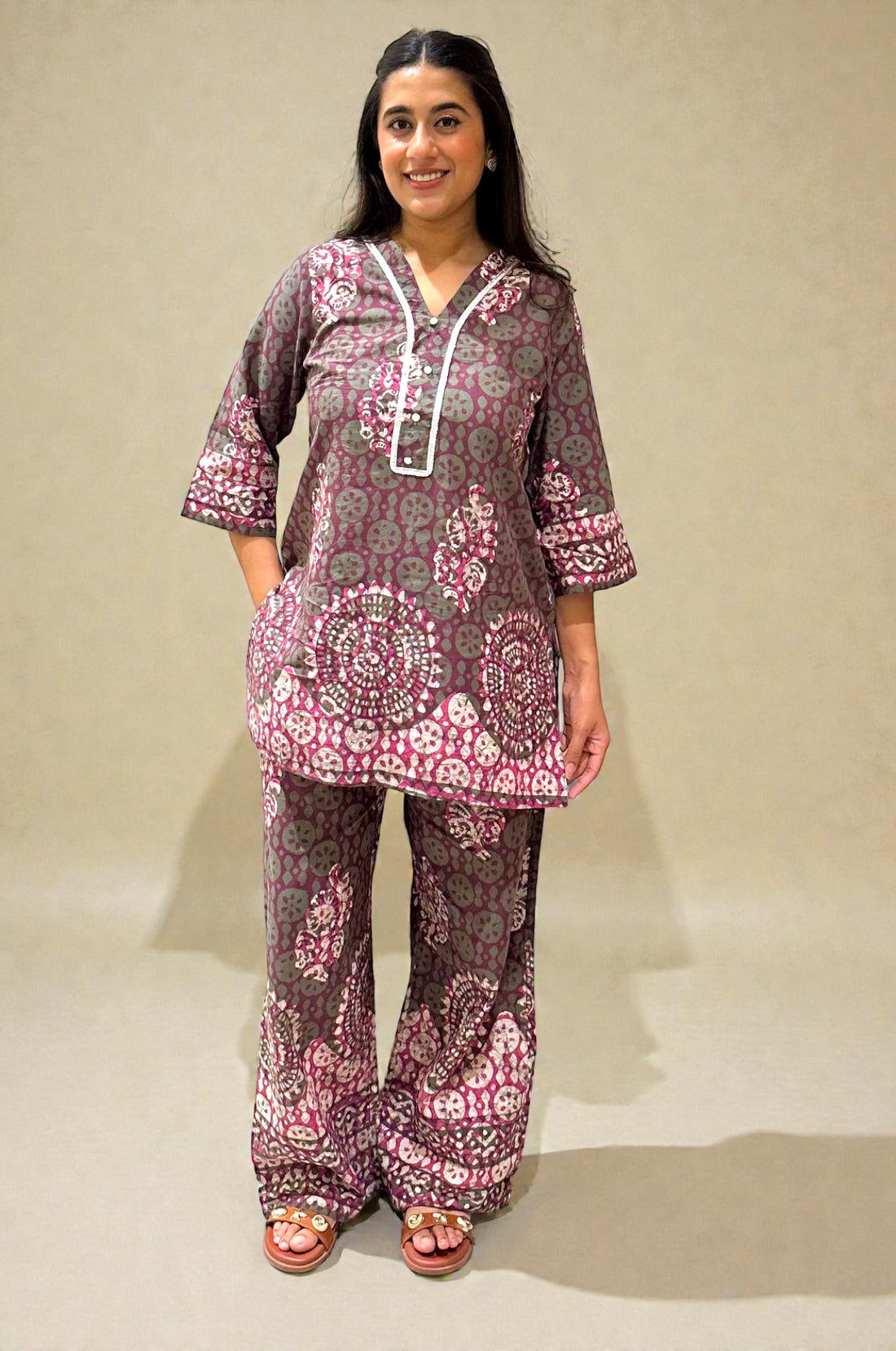 Batik Earth & Rose Co-Ord Set