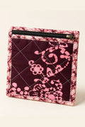 Wine Pink Floral Coin Pouch